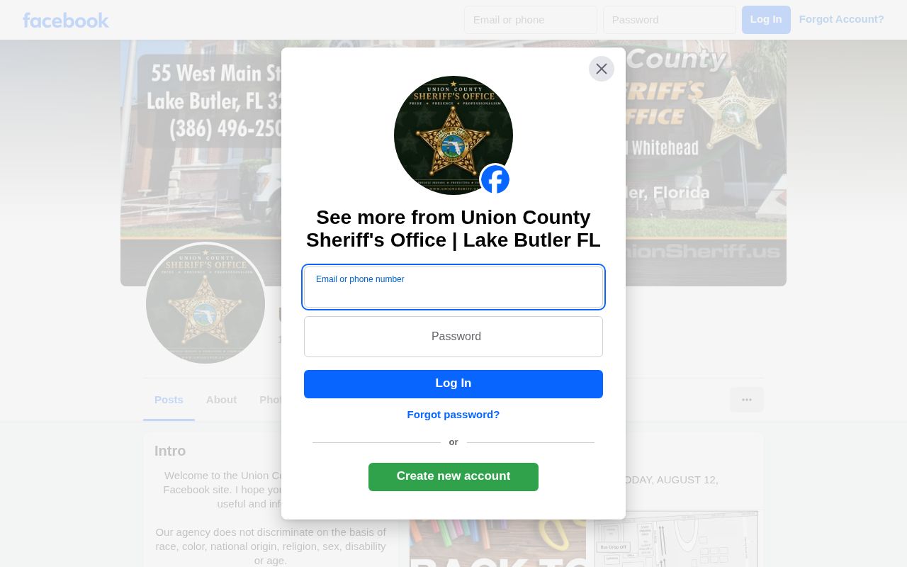 Union County Sheriff's Office arrest news and public safety channel